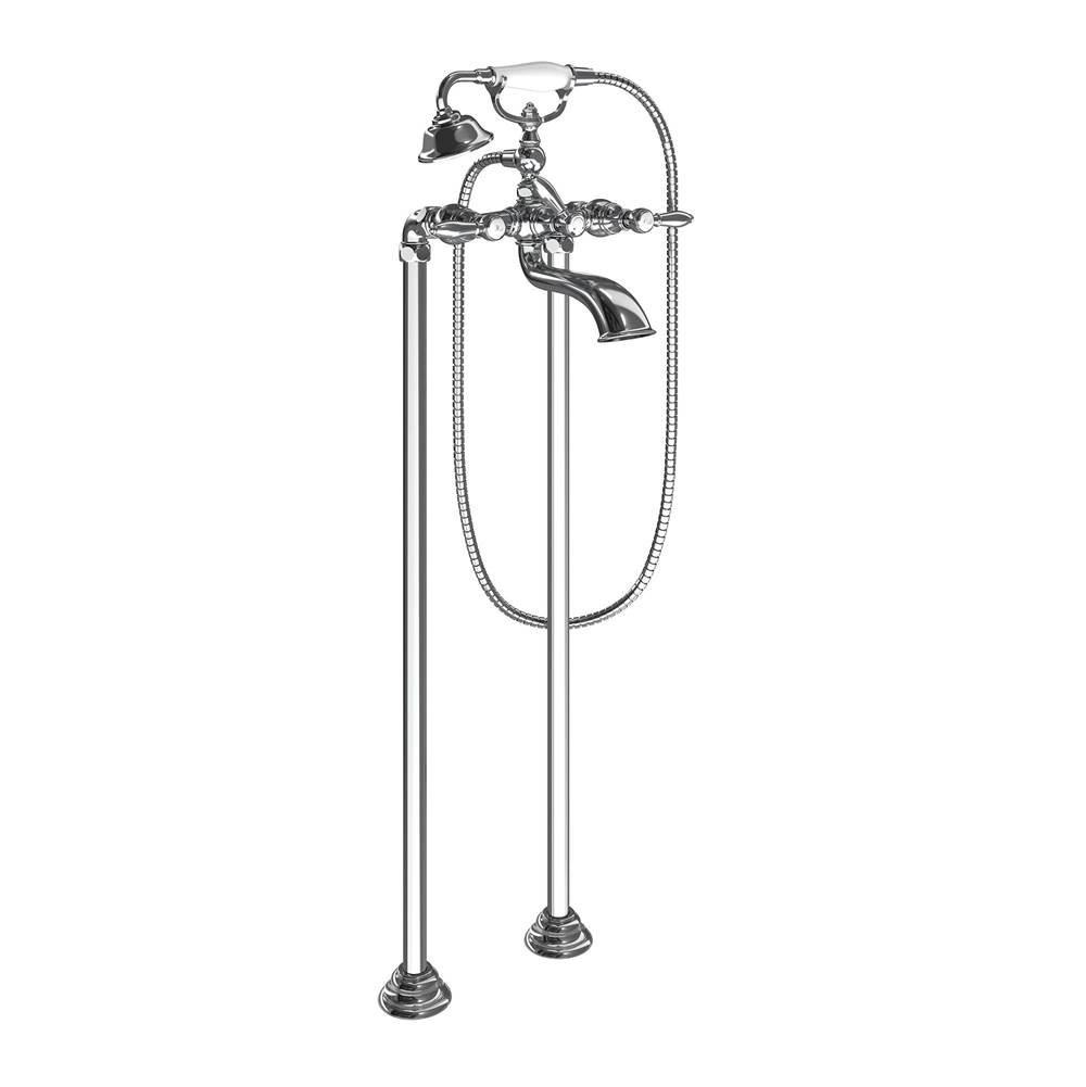 Moen Weymouth Two Handle Tub Filler with Lever-Handles and Handshower, Chrome