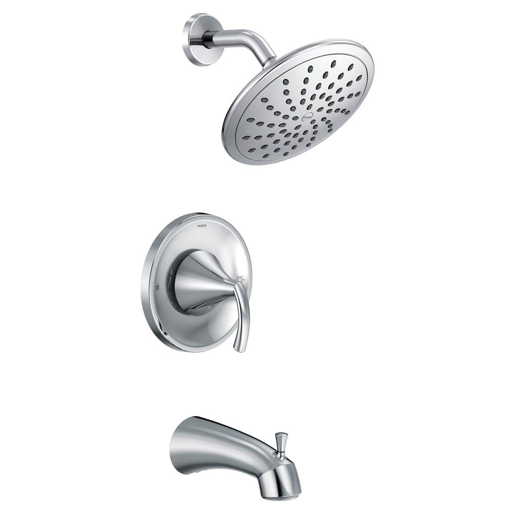 Moen Glyde Posi-Temp Rain Shower Single-Handle Tub and Shower Faucet Trim Kit in Chrome (Valve Sold Separately)