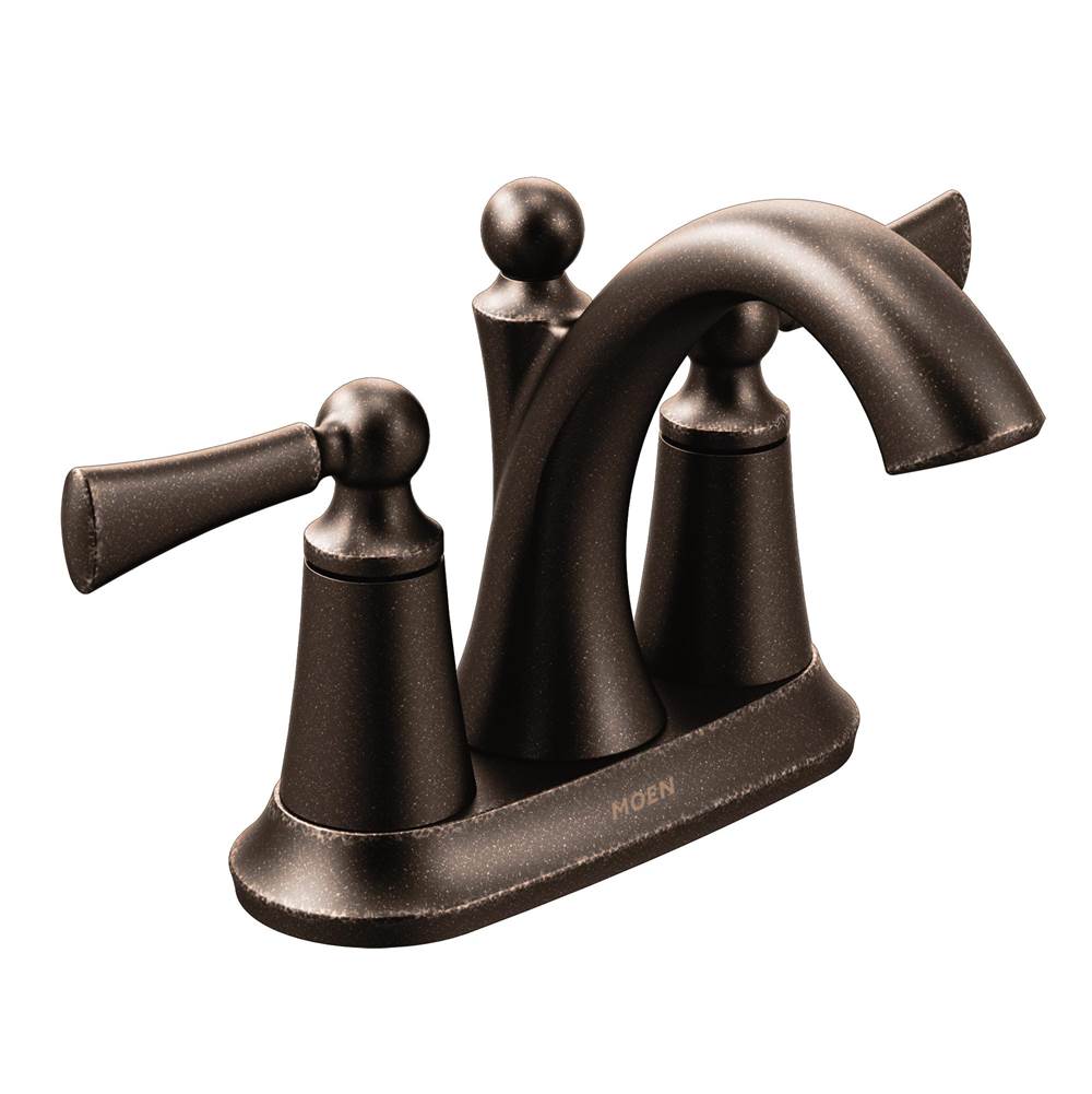 Moen Wynford Two-Handle Centerset High Arc Bathroom Faucet, Oil Rubbed Bronze