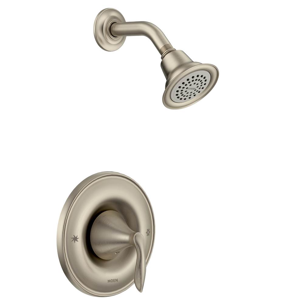 Moen Eva Single-Handle 1-Spray Posi-Temp Shower Faucet Trim Kit in Brushed Nickel (Valve Sold Separately)