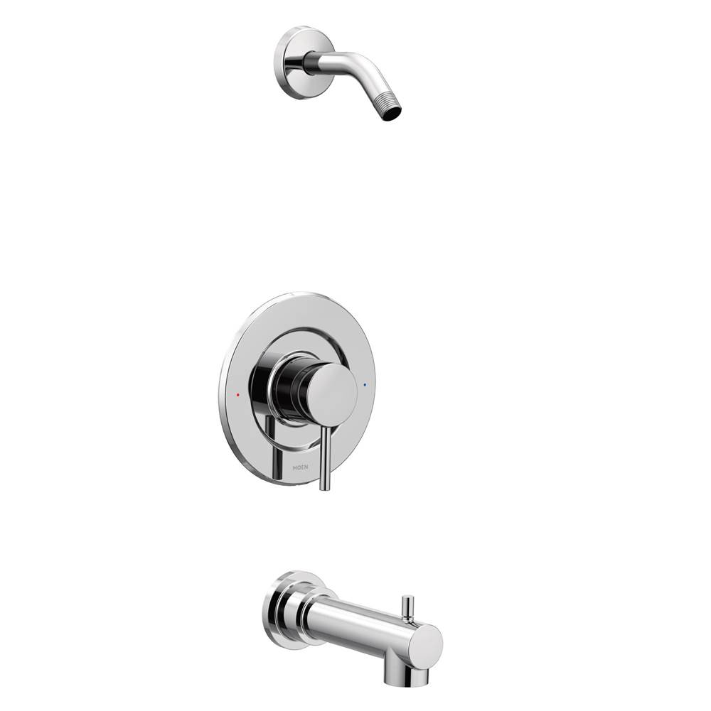 Moen Align Posi-Temp Pressure Balancing Modern Tub and Shower Trim Kit without Showerhead, Valve Required, Chrome