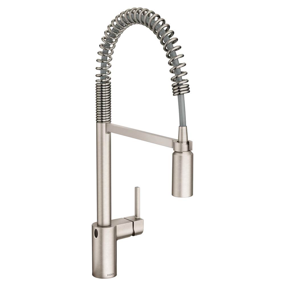 Moen Align Motionsense Wave Sensor Touchless One Handle High Arc Pre-Rinse Spring Kitchen Faucet, Spot Resist Stainless