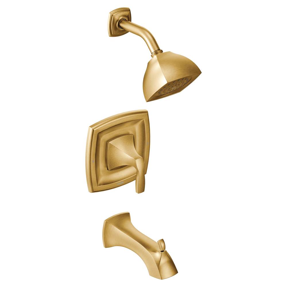 Moen Voss Posi-Temp Single-Handle Tub and Shower Trim Kit in Brushed Gold (Valve Sold Separately)