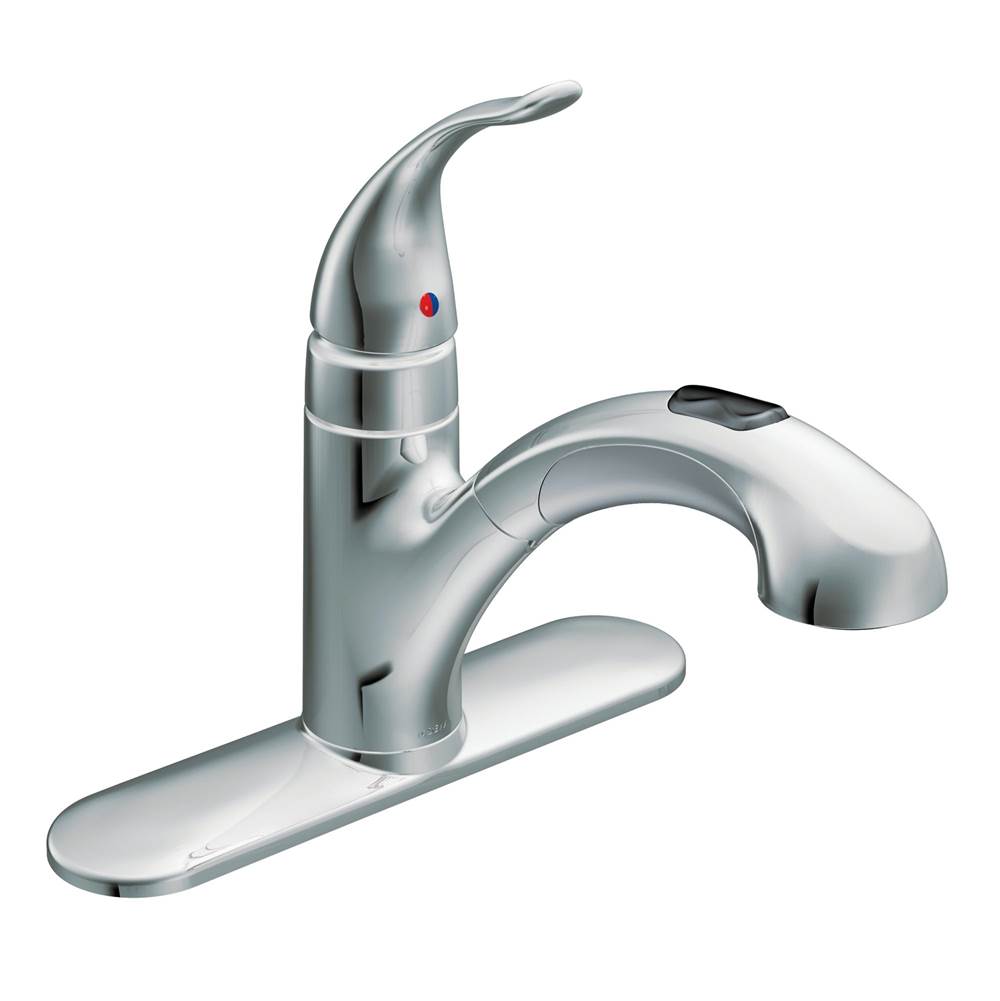 Moen Integra One-Handle Pullout Kitchen or Laundry Faucet Featuring Power Clean, Chrome