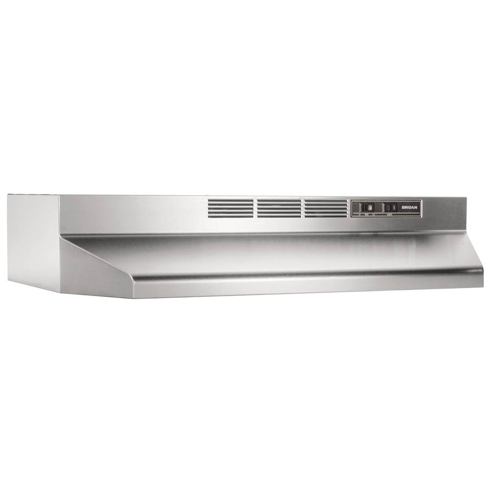 Broan Nutone 30-Inch Ductless Under-Cabinet Range Hood w/ Easy Install System, Stainless Steel
