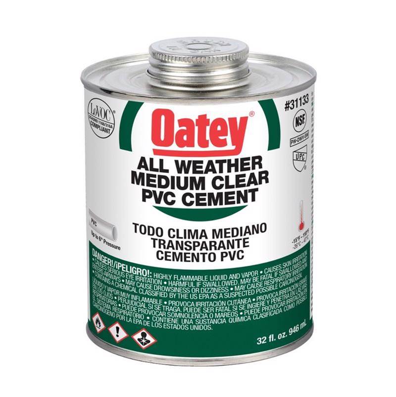 Oatey 32 Oz Pvc All Weather Clear Cement