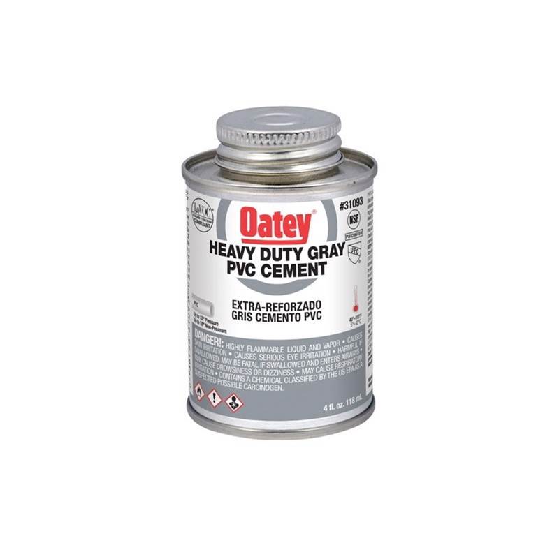 Oatey 4 Oz Pvc Heavy Duty Gray Cement