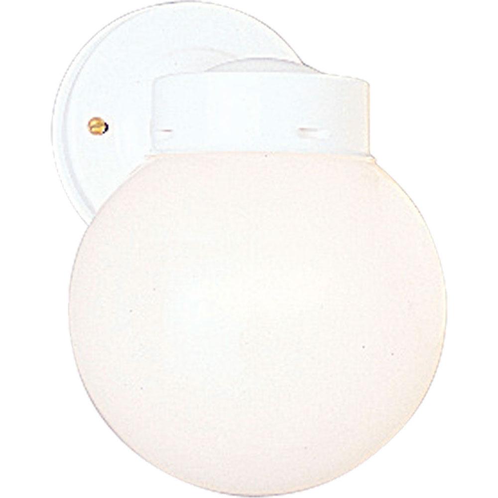 Progress Lighting One-Light 6'' Glass Globe Outdoor Wall Lantern
