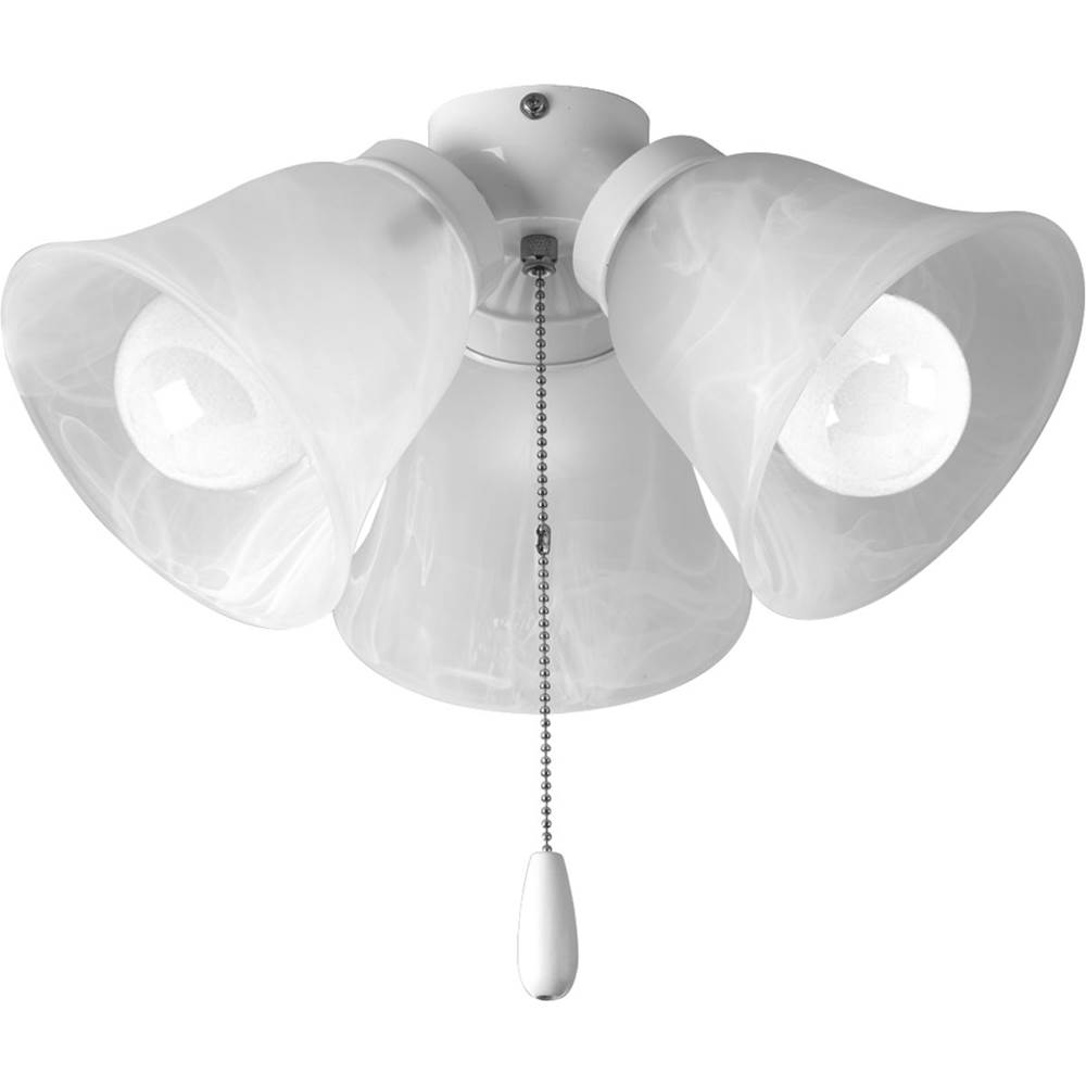 Progress Lighting AirPro Collection Three-Light Ceiling Fan Light
