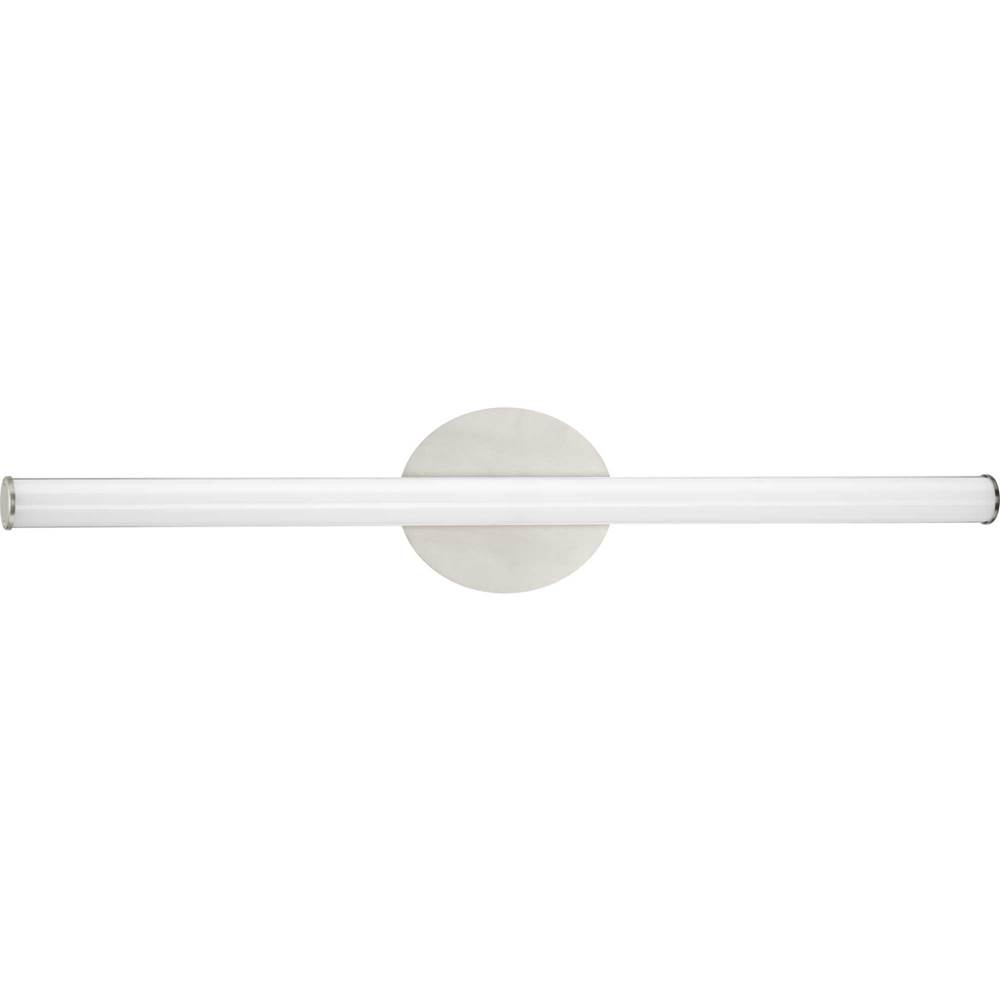 Progress Lighting Phase 3 Collection 32 in. Brushed Nickel Large Modern 3CCT Integrated LED Linear Vanity Light