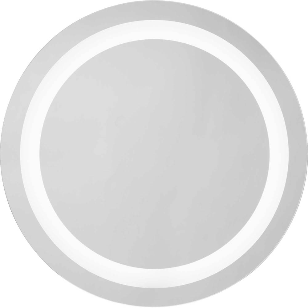 Progress Lighting Captarent Collection 24 in. Round Illuminated Integrated LED White Modern Mirror