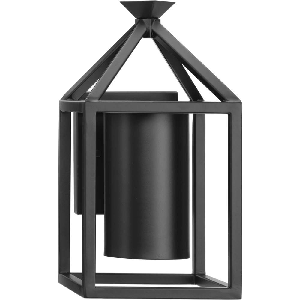 Progress Lighting Stallworth Collection One-Light Matte Black Contemporary Outdoor Medium Wall Lantern