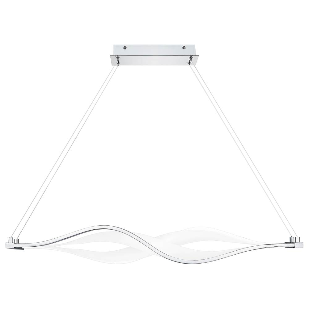 Quoizel Linear chandelier led light polished chr
