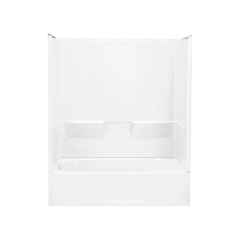 Sterling Plumbing Performa™ 60-1/4'' x 29'' bath/shower with Aging in Place backerboards, above-floor and left-hand drain