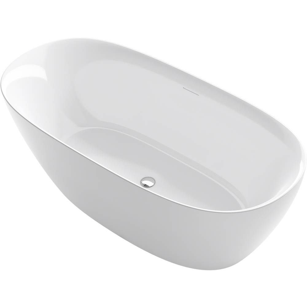 Sterling Plumbing Unwind™ 67'' x 32'' seamless oval freestanding bath
