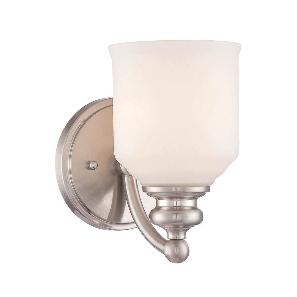 Savoy House Melrose 1-Light Wall Sconce in Satin Nickel