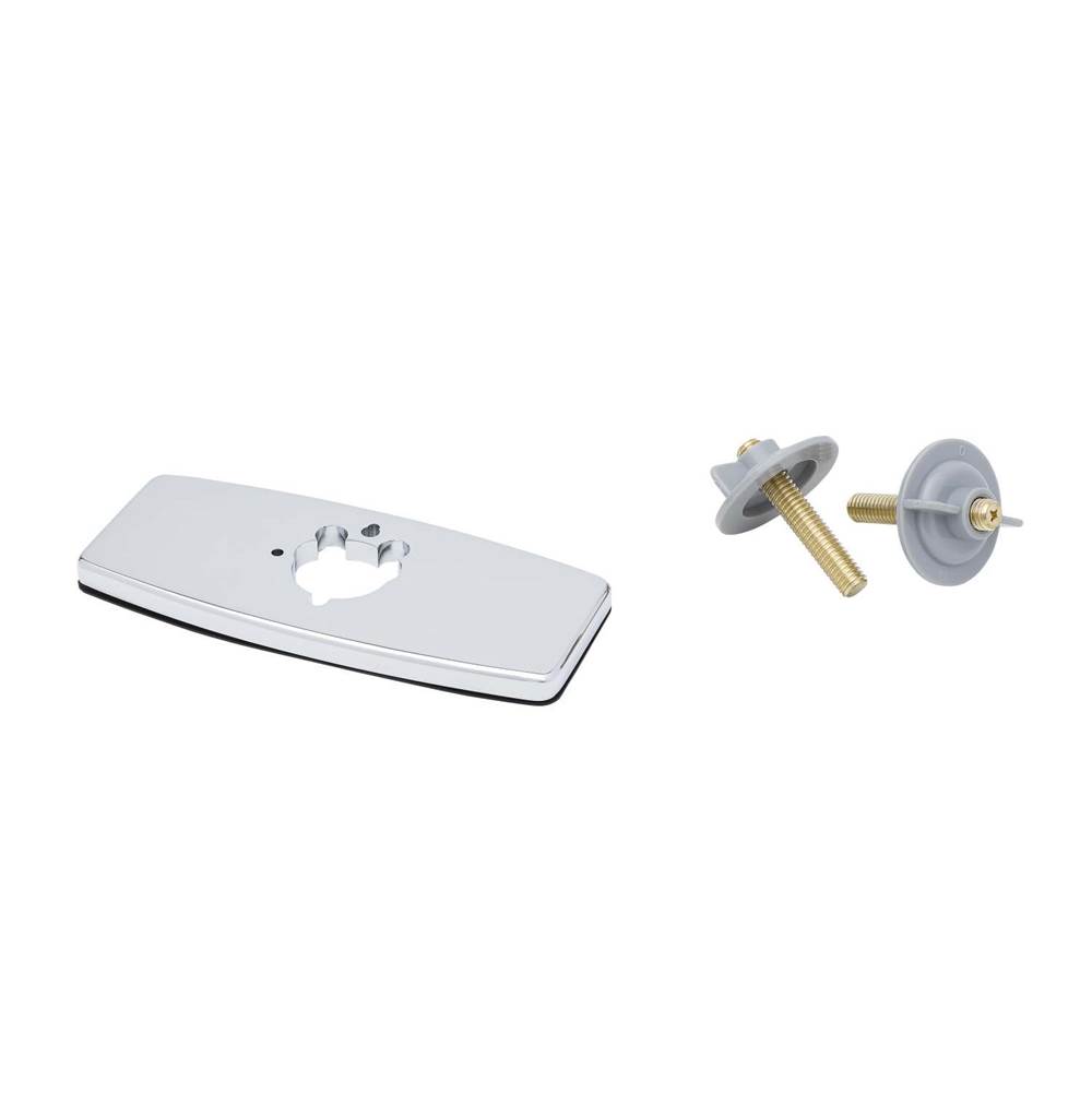 T&S Brass 4'' c/c Forged Deck Plate, Chrome Plated