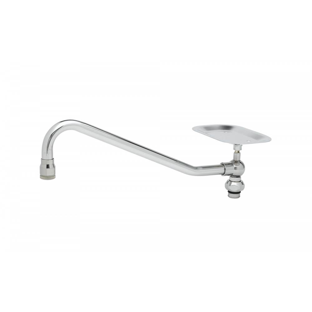 T&S Brass 12'' Swivel Nozzle w/ Soap Dish Attachment
