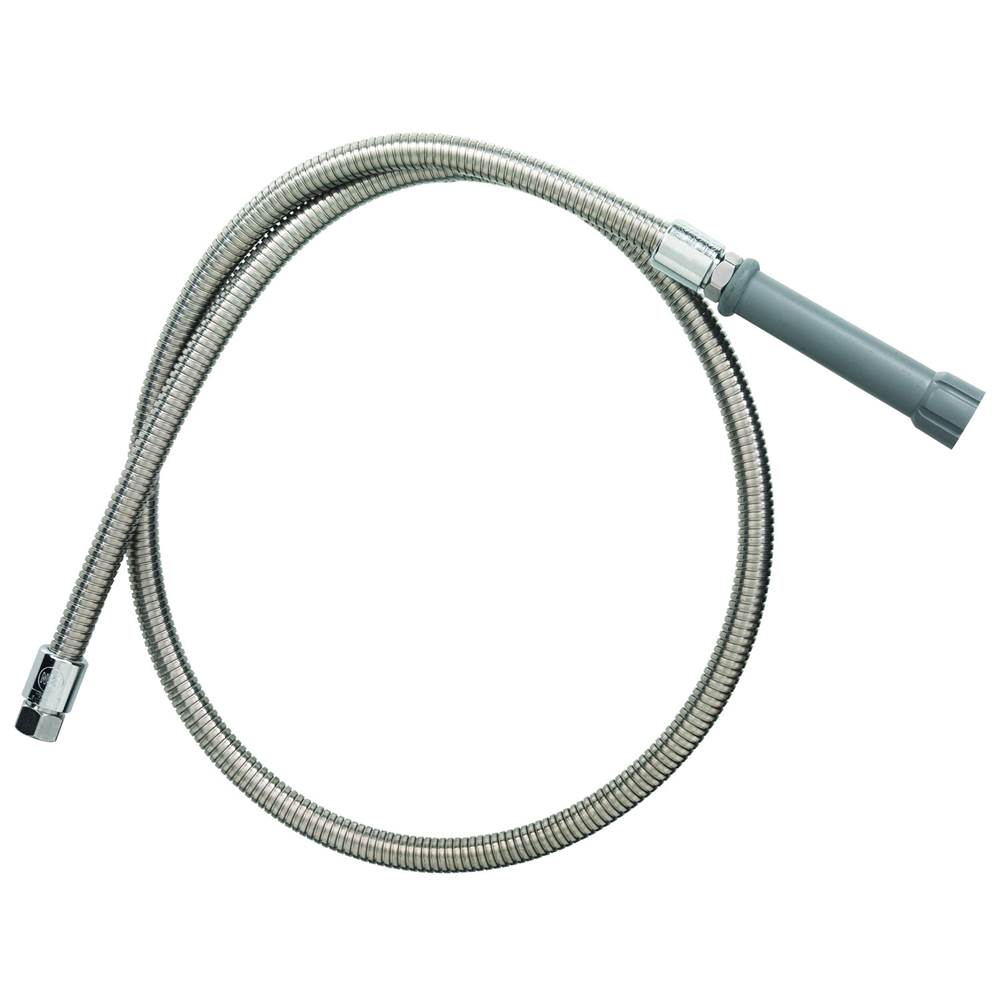 T&S Brass Hose, 44'' Flexible Stainless Steel (Gray Handle)