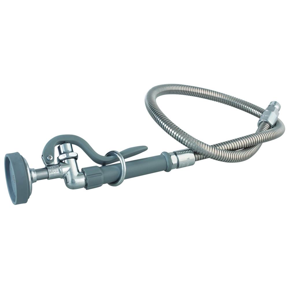 T&S Brass Spray Valve (B-0107) with 44'' Flexible Stainless Steel Hose (B-0044-H)
