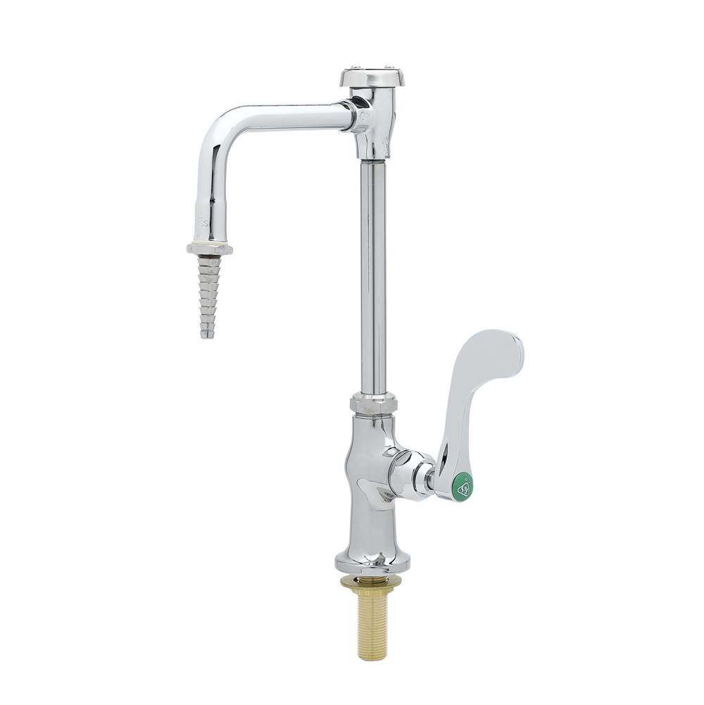 T&S Brass Lab Faucet, Single Temp, Swivel/Rigid VB Nozzle, Serrated Tip, 4'' Wrist-Action Handles
