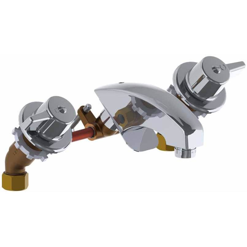 Union Brass Manufacturing Company Slantback Lavatory Faucet - Slantback Lav, 1/4 Turn Valves, With Pop-Up