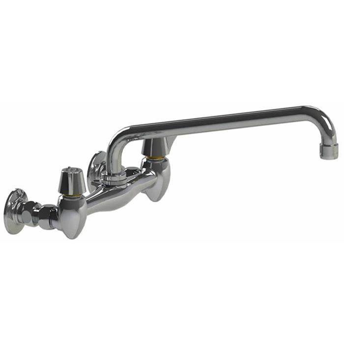 Union Brass Manufacturing Company Wallmount Kitchen Faucet - 12'' Spout, Less Soapdish