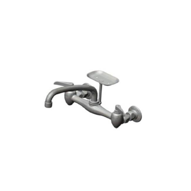 Union Brass Manufacturing Company Wallmount Kitchen Faucet - 8'' Spout, With Soapdish
