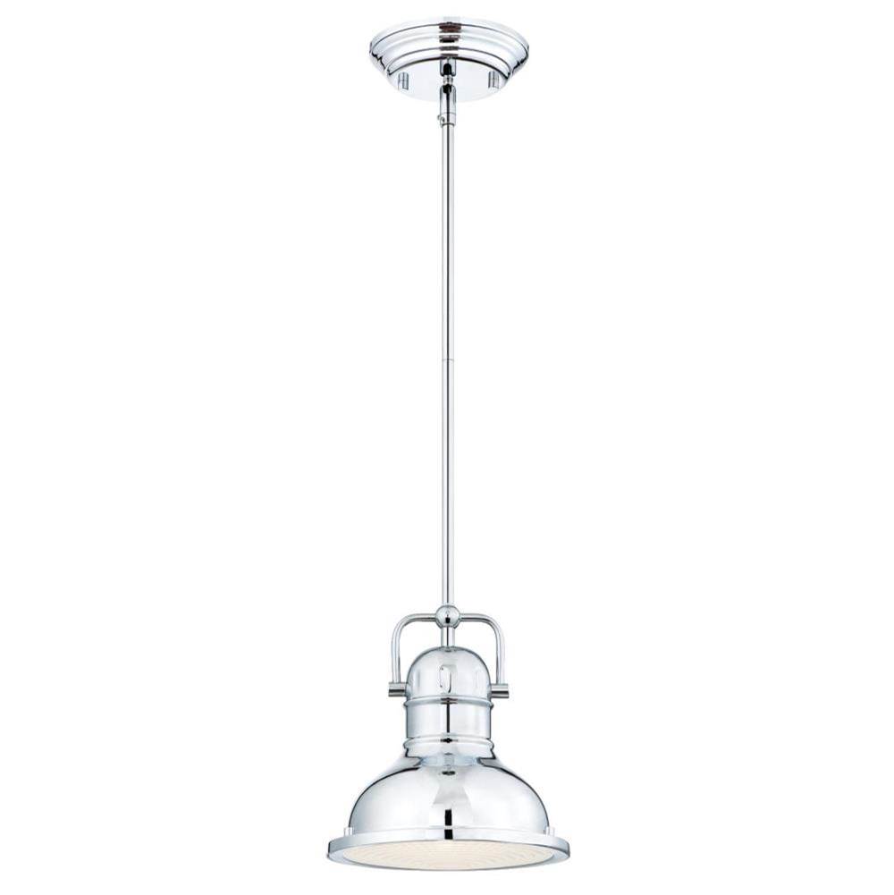 Central Plumbing & Electric SupplyWestinghouseWestinghouse Lighting Boswell One-Light LED Indoor Pendant, Chrome Finish with Frosted Prismatic Acrylic