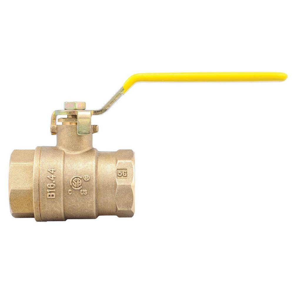 Watts 1/4 In Lead Free Brass 2-Piece Full Port Ball Valve with Threaded End Connection and Chrome Plated Brass Ball